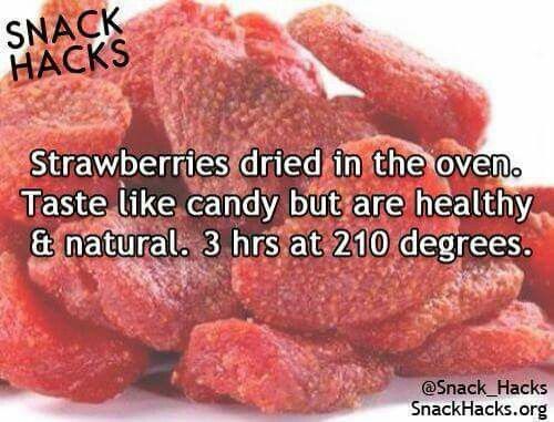 strawberries dried in the oven taste like candy but are healthy and natural