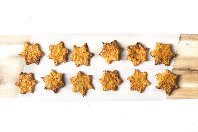 carrot stars on parchment paper