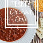 It's finally cooling down outside, and that means it's time for nice, warm comfort foods! One of my all time faves is hearty crockpot chili. Try this recipe, you'll thank me!