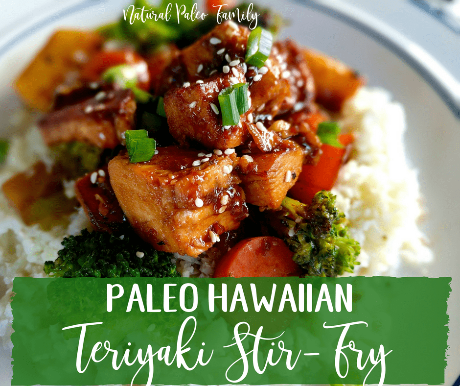 This paleo stir-fry is amazing with its Hawaiian flare and healthy ingredients. It'll immediately wow your family and your body as well!